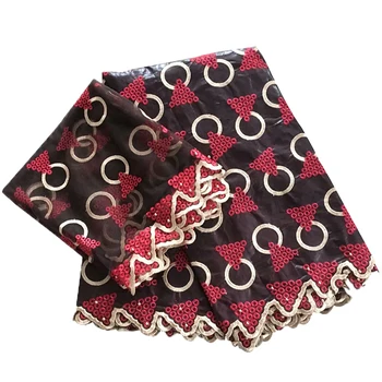

wholesale price african bazin riche getzner 2019 high quality french lace fabrics sewing materials for garment 5+2 yards/lot