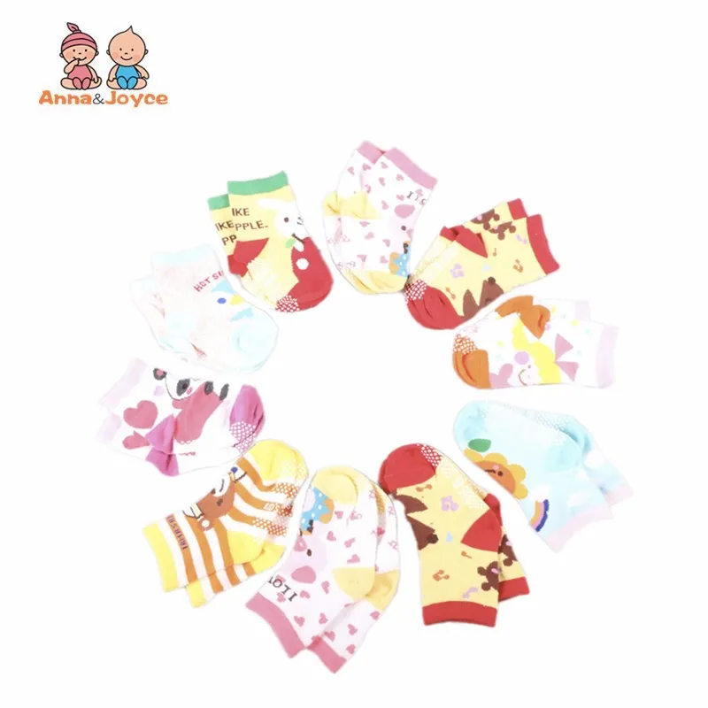

10pairs/lot Kids Socks Baby New Born Boy Girl CasualInfantil Baby Slippers,Anti Slip Socks Floor