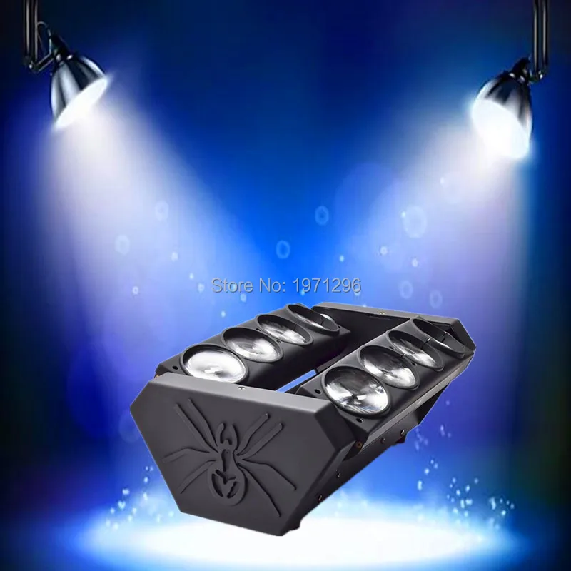 

2pcs/lot 8 Eyes Led Spider Light 8x10W RGBW Beam Led DMX Professional Lighting Stage Disco Party dj Lights