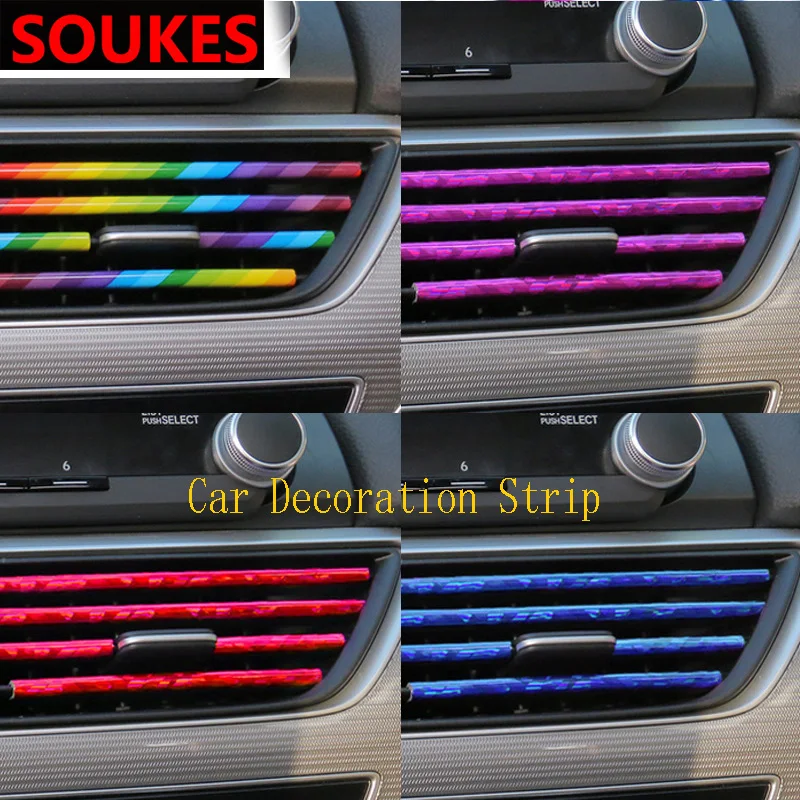 

10pcs Car Styling Air Vent Trim Chrome Moulding Strip For Hyundai Solaris Tucson 2016 I30 IX35 I20 Accent Santa Fe Citroen C4 C5