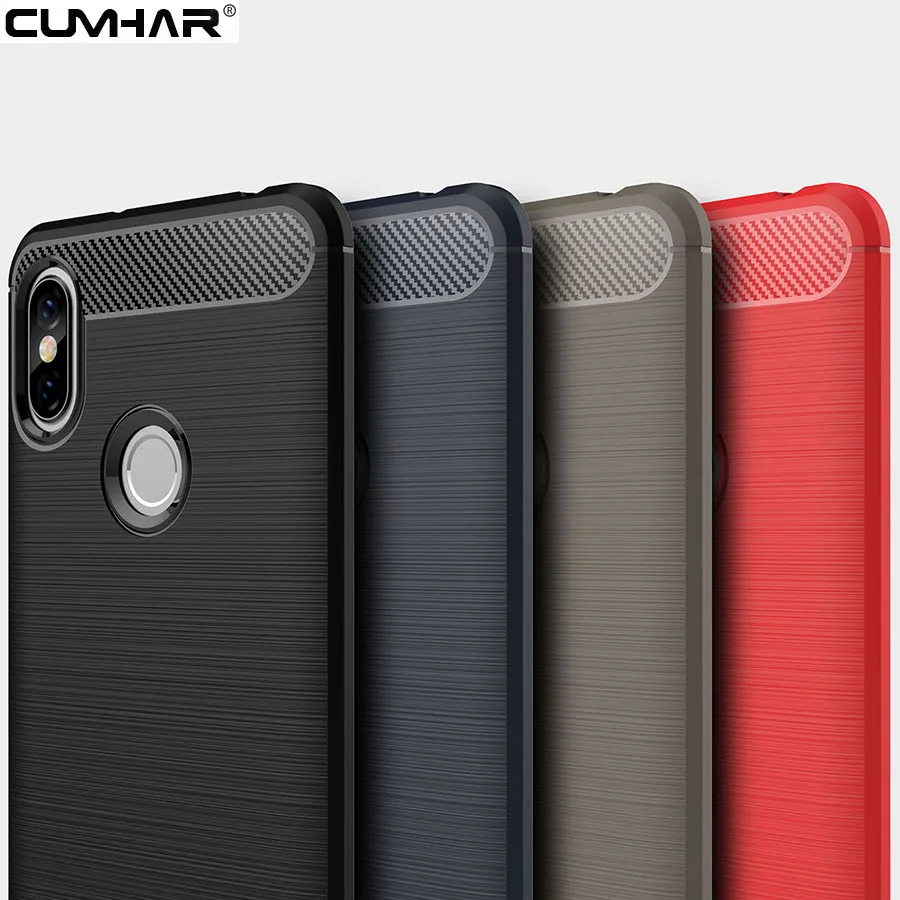 cheap Cumhar for Xiaomi Redmi S2 6 6A Case Carbon Fiber Design Soft TPU Silicon Back for Xiomi Redmi Note 5 Plus Pro Cover Y1 Y2 Case