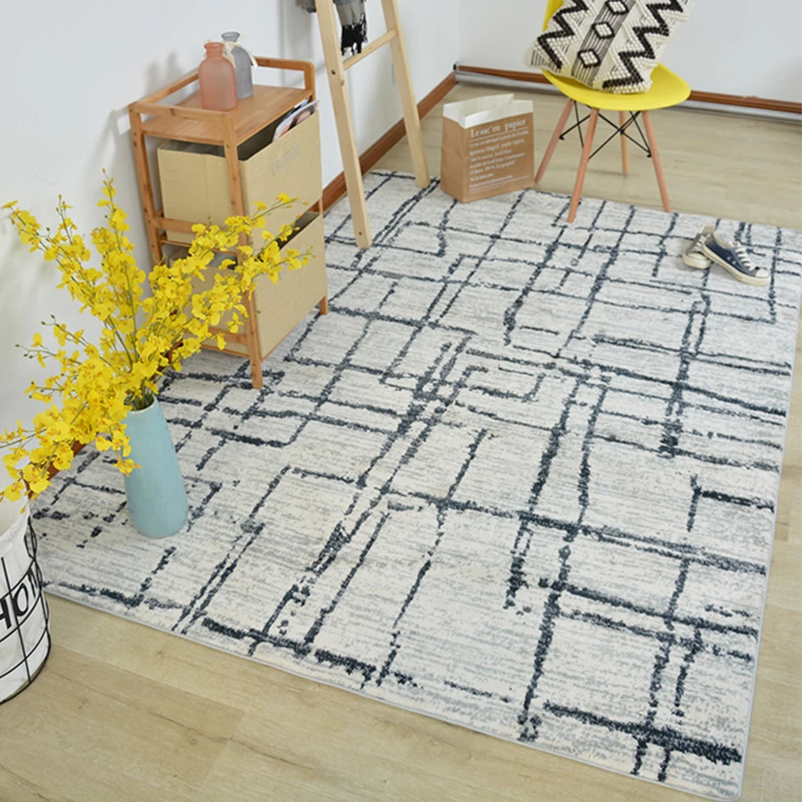 

Nordic Design Striped Geometric Rugs and Carpets for Home Living Room Modern Bedroom Floor Office Chair Rugs Wilton Carpet Mats