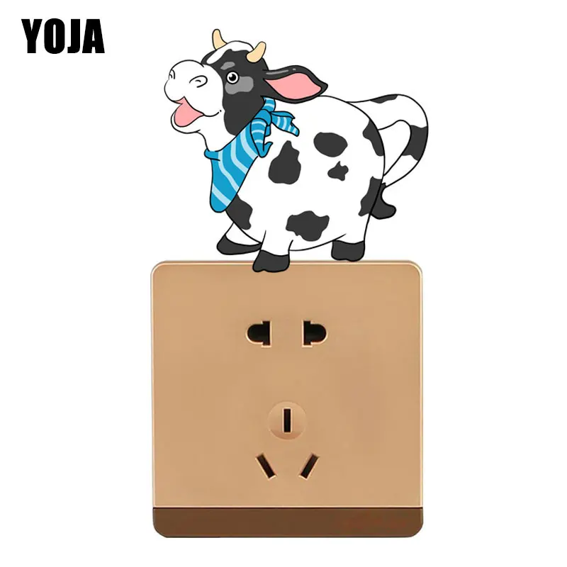 YOJA Mengmeng мультфильм корова Мода Высокое качество Переключатель наклейка комната