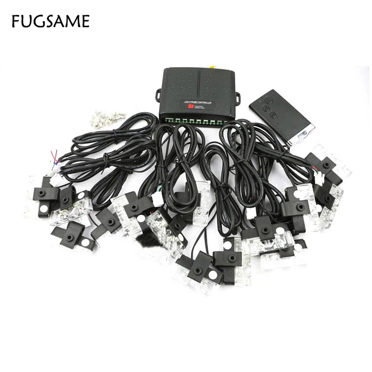 

96W Wireless Control Super power Strobe flash led warning light DRL daytime running light Police Fireman Caution pilot Lamp