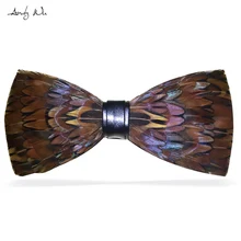 Модный женский галстук-бабочка для взрослых, Женский галстук-бабочка для мужчин, Свадебные Мужские галстуки ручной работы с перьями, дизайнерский галстук для свадьбы