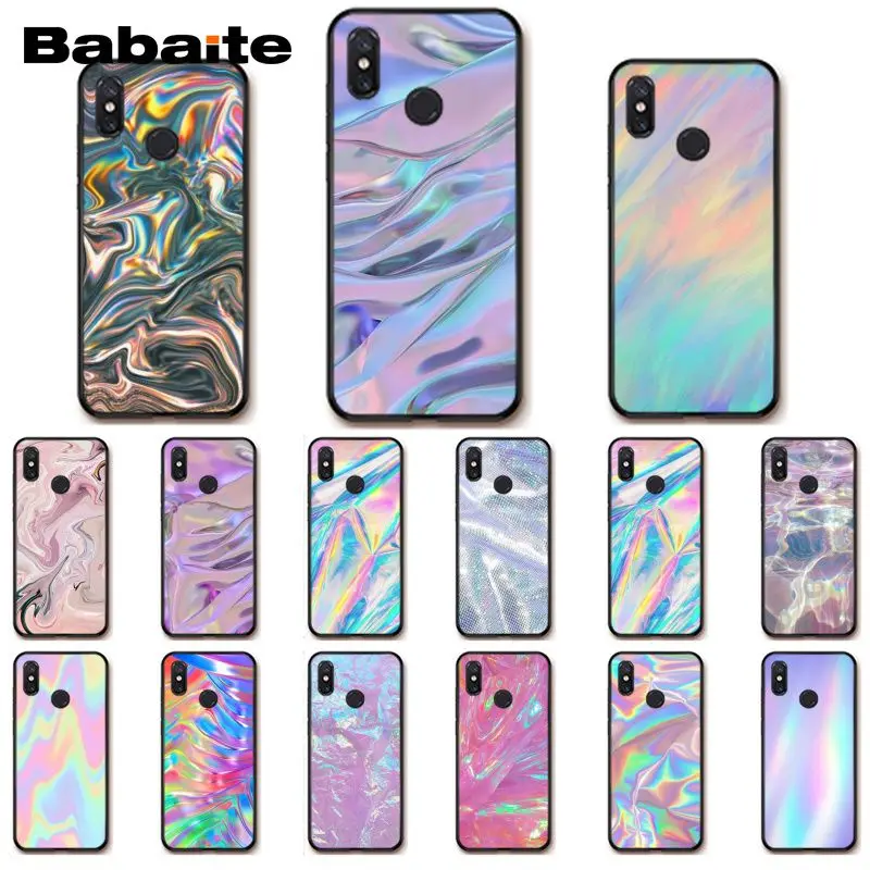 Babaite rainbow iridescent holographic Phone Case Cover for Xiaomi MiA1 A2 lite F1 Redmi8 4X 5Plus S2 Note7 8Pro 5A 6A