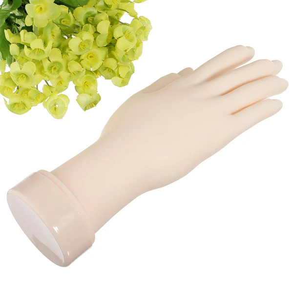 Fake Hand for Nail Art Training Flexible Soft Plastic Flectional