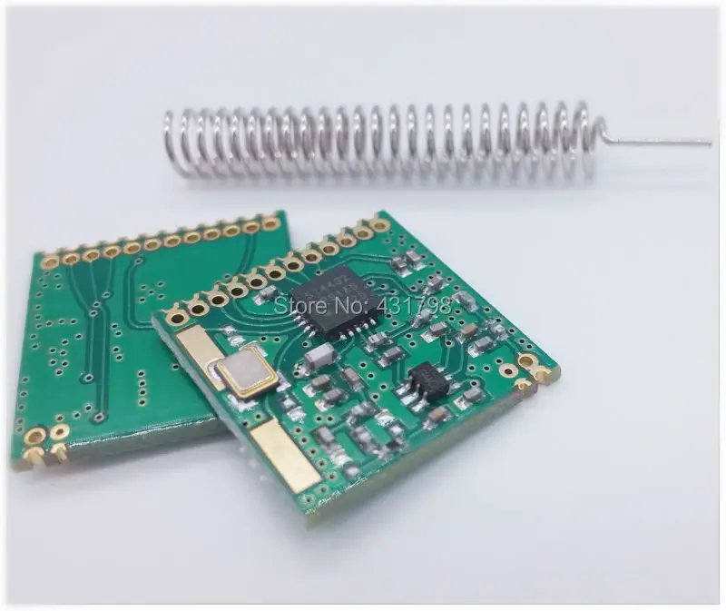 

SI4432 wireless transceiver module + Spring antenna Distance 1000 meters through walls FCC / CE