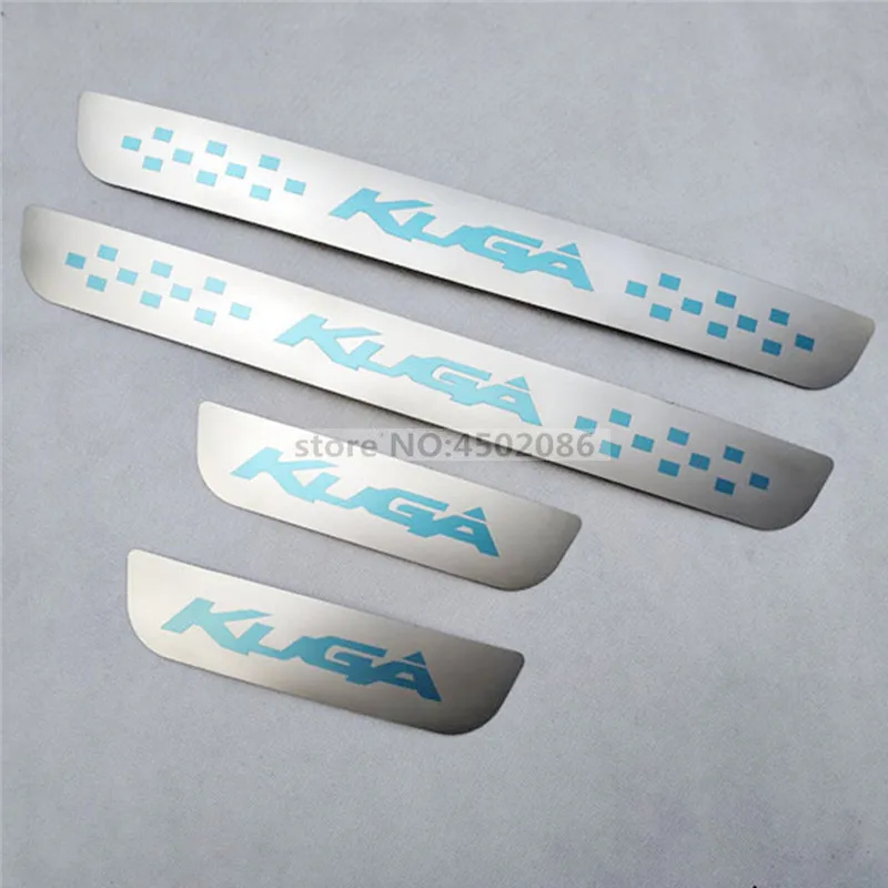 

4PCS Car styling Door Sill Scuff Plate Trim Protector For 2013-2017 Ford kuga