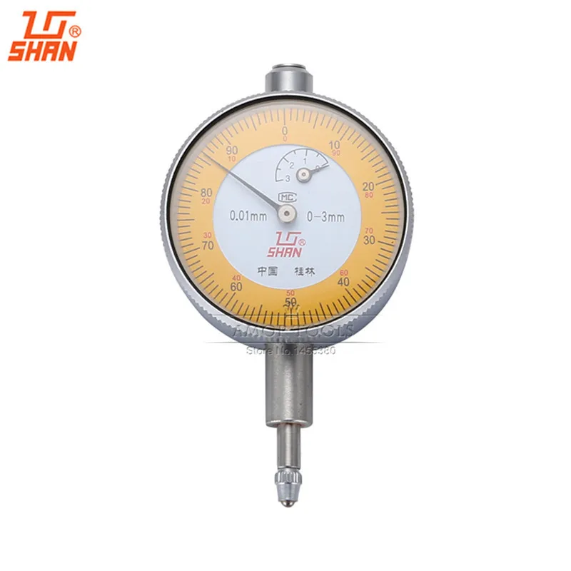 SHAN Dial Indicator 0 3mm 0 01mm Small Dial Test Gague Aluminum Body Micrometer font b