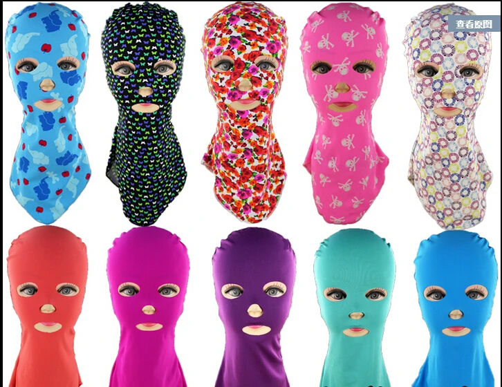 Fashion Facekini Pool Mask Head Sunblock UV Sun Protection Face Mask