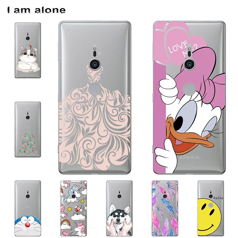 

I am alone Phone Cover For Sony Xperia XZ3 Cases 6.0 inch Solf TPU Cellphone Fashion Cute For Sony Xperia XZ3 Bag Shipping Free