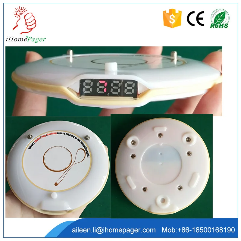 

Dining Hall service call equipment pagers waiter calling system vibration alert round table buzzer