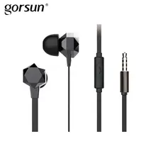 Wired In-Ear Earphones Stereo Bass Earphones with Mic Dynamic Drivers Earbuds Provide Stereo Sound for Xiaomi iphone Gorsun C51