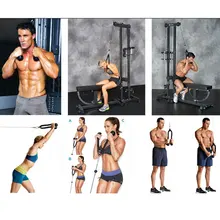 2019 Bodybuilding Biceps Drawstring Triceps Drawstring Commercial Gym Equipment Tricep Adjustable Nylon Rope Push Pull Down A