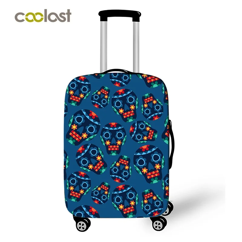 Крутой чехол для чемодана с черепом, пыленепроницаемый защитный чехол для чемодана с черепом, защита для путешествий, аксессуары - Цвет: APXT KL22