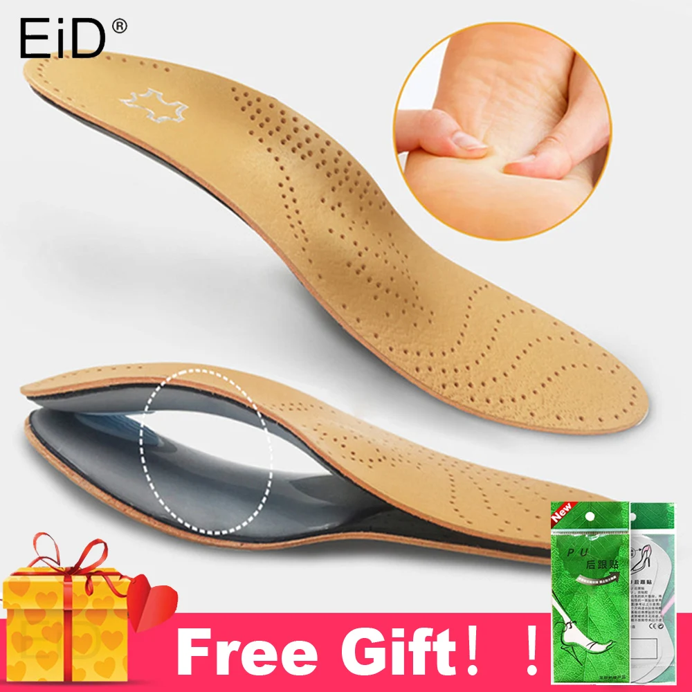 Unisex Premium Leather Orthotic Flat Foot Shoe Insoles High Arch Support Orthopedic Pad for Correction OX Leg Health Care Unisex Premium Leather Orthotic Flat Foot Shoe Insoles High Arch Support Orthopedic Pad for Correction OX Leg Health Care
