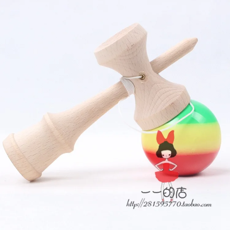 Kendama 100 шт растаманский мяч три цвета шар с полной цветная ручка