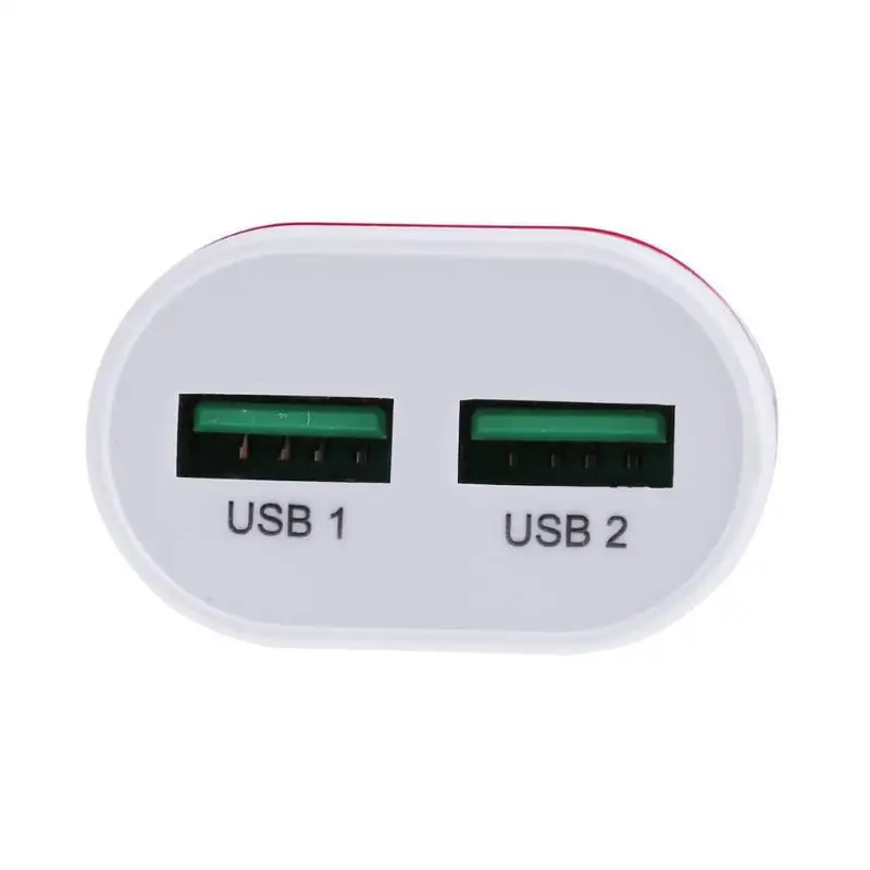 Mobile Phone Chargers EU Plug Dual Port USB Charging 5V 1A Double Charger Port Mini Portable Cellphone Charge Station Retail (5)