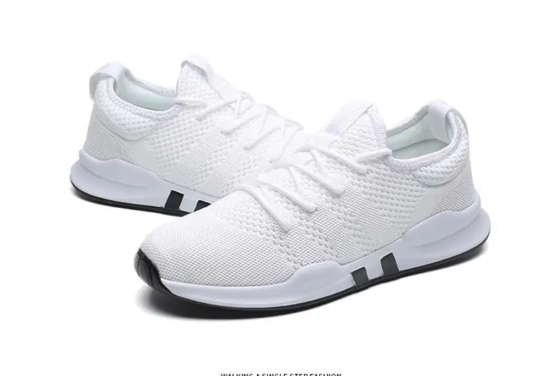 

Lightweight Sneakers Mens Shoes Sport Trainers White Breathable Soft Comfortable Sneakers 2019 Spring Summer