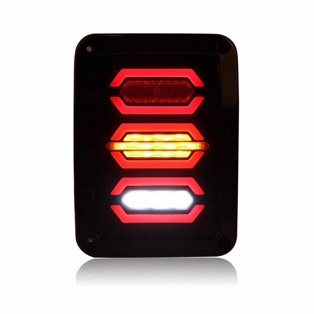 

FADUIES LED Tail Lights For Jeep Wrangler Taillights Reverse Light Real Back Up Turn Signal Lamp For Jeep Wrangler JK 07-2017