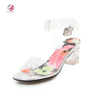 

Original Intention Women Sandals Open Toe Casual Heels Sandals 5 Color Summer Shoes Woman Plus US Size 2-16