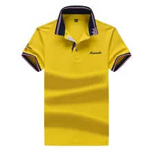 Летняя Горячая Распродажа, модная мужская повседневная короткая рубашка с вышитыми буквами, брендовая, британский стиль, хлопковые рубашки желтого цвета HMY20