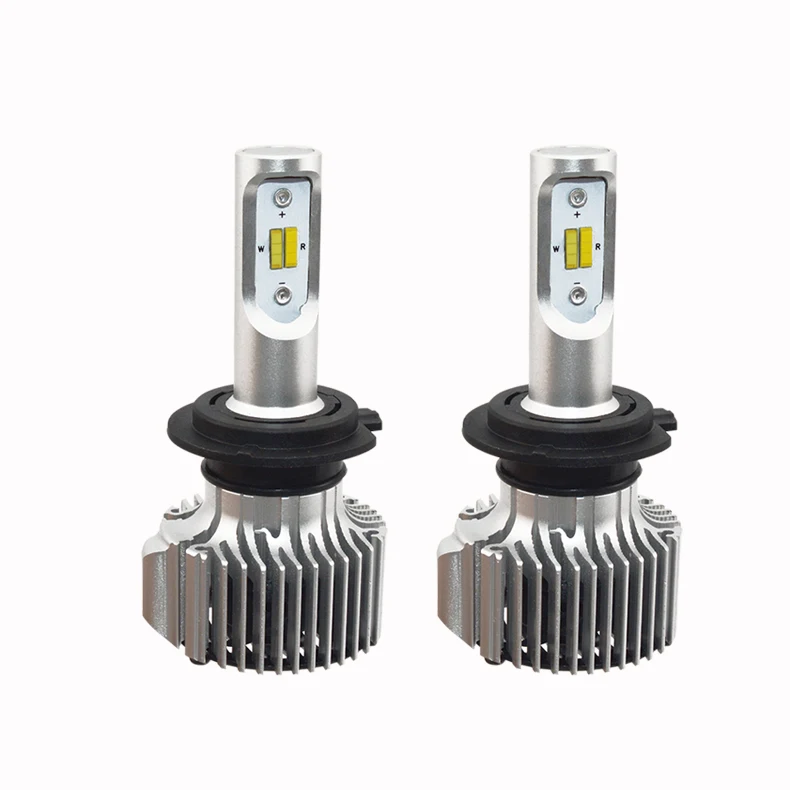 New H7 Dual Color LED Headlight Bulbs, White/Yellow Hi/Lo Beam (6000K