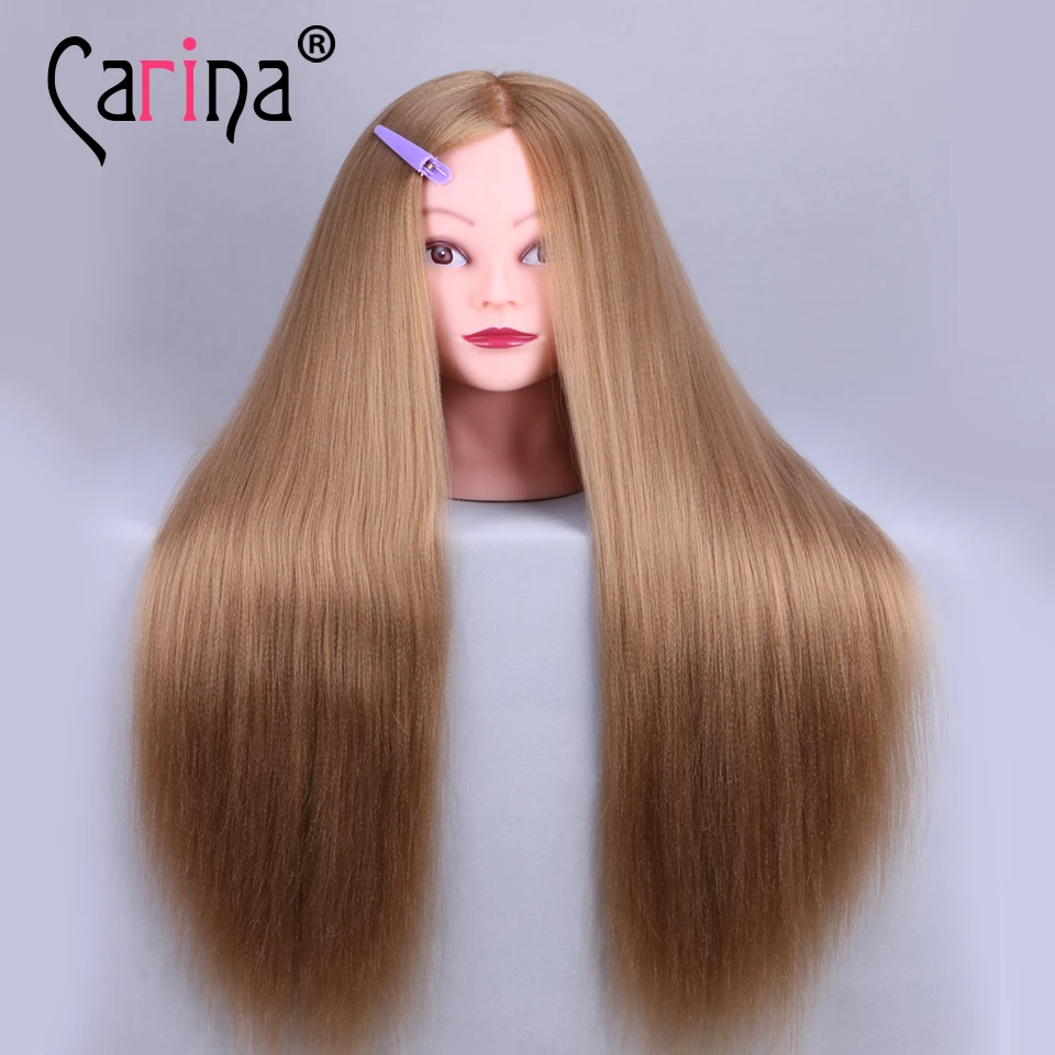 60 см манекен для волос из волокна яки, голова для причесок, парикмахерские кукольные головы, косметологические кукольные прически, тренировочная голова парикмахера
