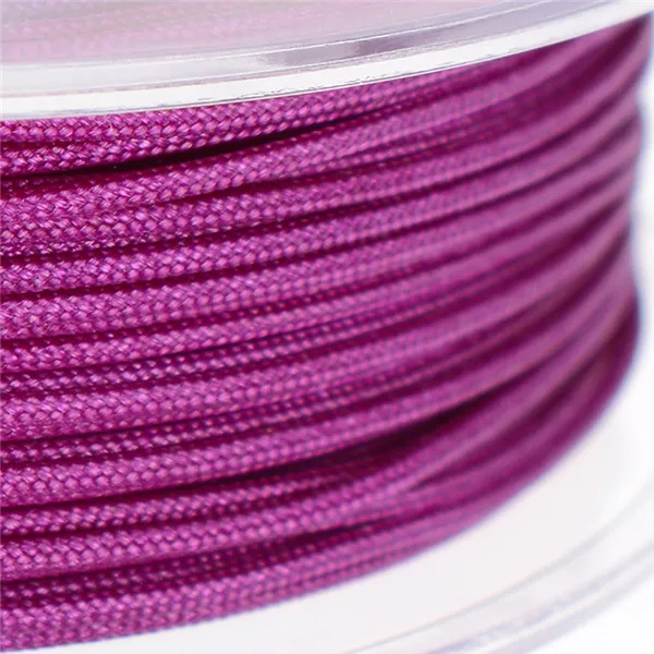 В рулоне китайская завязанная веревка яркая трапециевидная 1 мм плетёная веревка браслет плетение веревка 45 цветов нейлоновый шнур - Цвет: 18