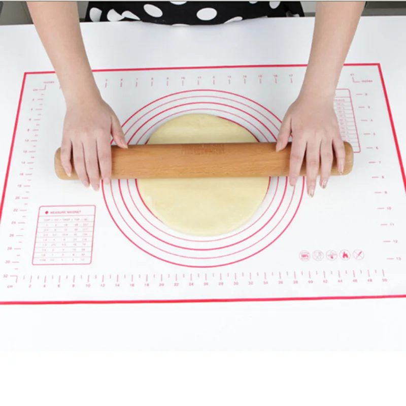 

40*60cm Silicone Collapsible Non-stick Baking Mat Kneading Dough Pad Kitchen Cooking Tools Rolling Pin Baking Tray Inner Liner