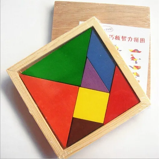 

1pcs Kids Intelligence Seven Sketchpad Building Block Baby Brain Development Toys Wooden Toy Mosaic learning toys for children