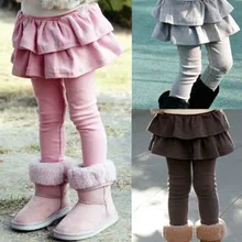 Новинка Осень и зима дети все-матч Торт Одежда для девочек ребенок леггинсы юбка брюки длинные брюки
