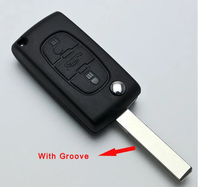 Replacement Flip Remote Key CASE For Peugeot 107 207 307 407 3 Buttons