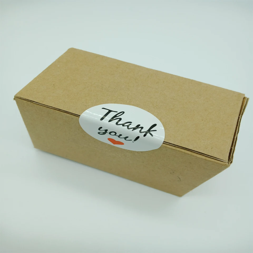 Obrigado com Coração Adesivo de Vedação Etiqueta para Produtos Lote Vermelho Branco Redondo Faça Você Mesmo Presentes Decorativos Pacote Artesanais Bolo 1000 Pçs - 8 High Quality Material escolar e de escritório