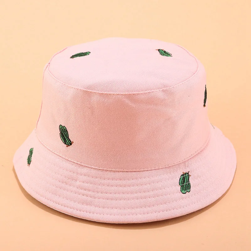 Лучшие продажи кактус вышивка двухсторонняя Рыбацкая шляпа для мужчин и женщин средство для защиты от солнца Солнцезащитная Панама детские вязаные шапки