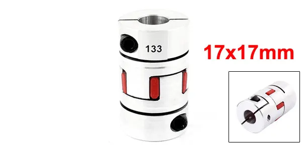 17mm x 17mm Flexible Plum Coupling Shaft D40 L66 CNC Stepper Motor Coupler
