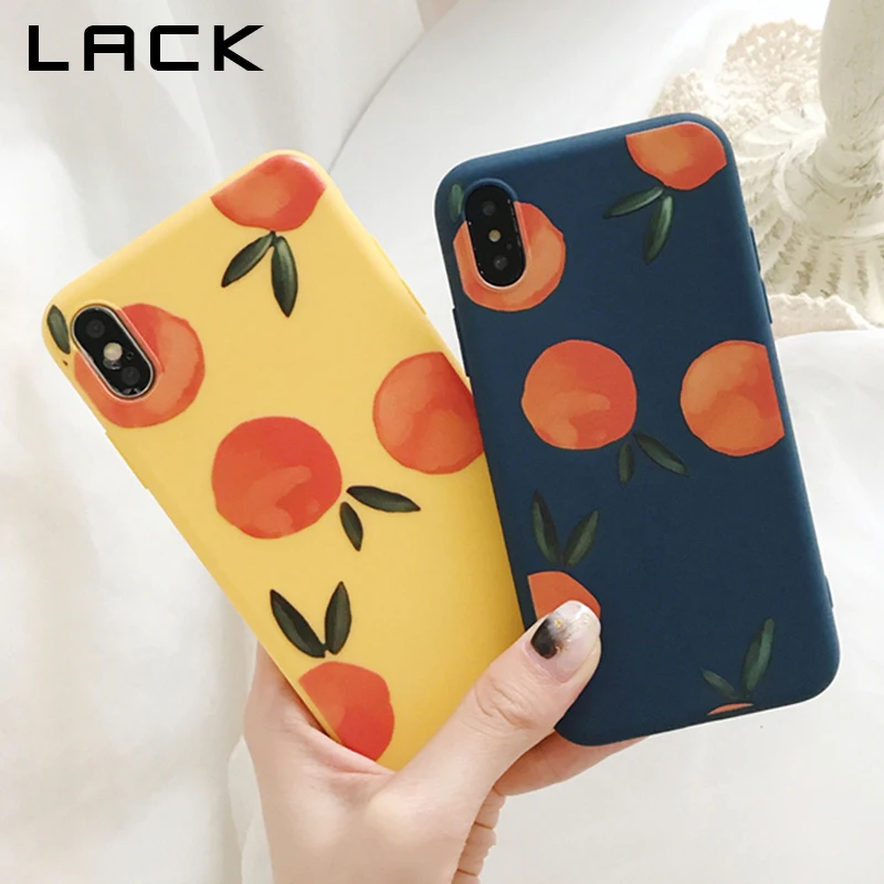 

LACK Retro Orange Phone Case For iphone XS Max Case For iphone X XR 8 7 6S 6 Plus Cover Fashion Soft TPU Cases Cartoon Coque