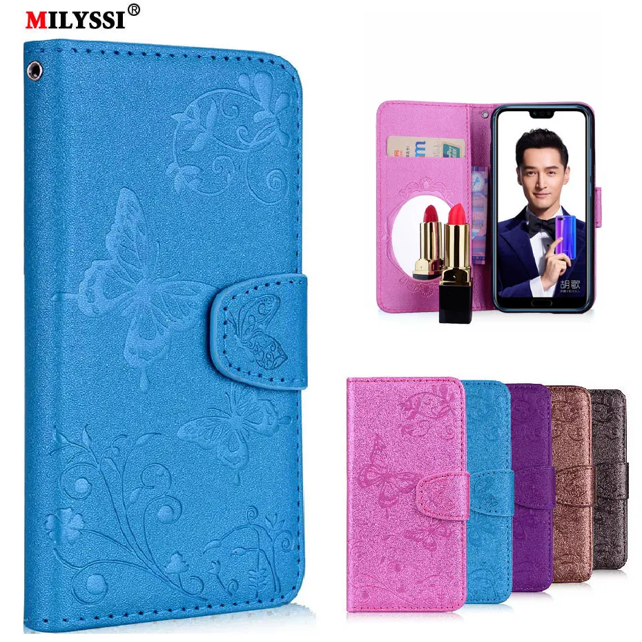 

Mirror Case For huawei honor 10 Case honor10 Case Luxury PU Leather Wallet Flip Cover Case for huawei honor 10