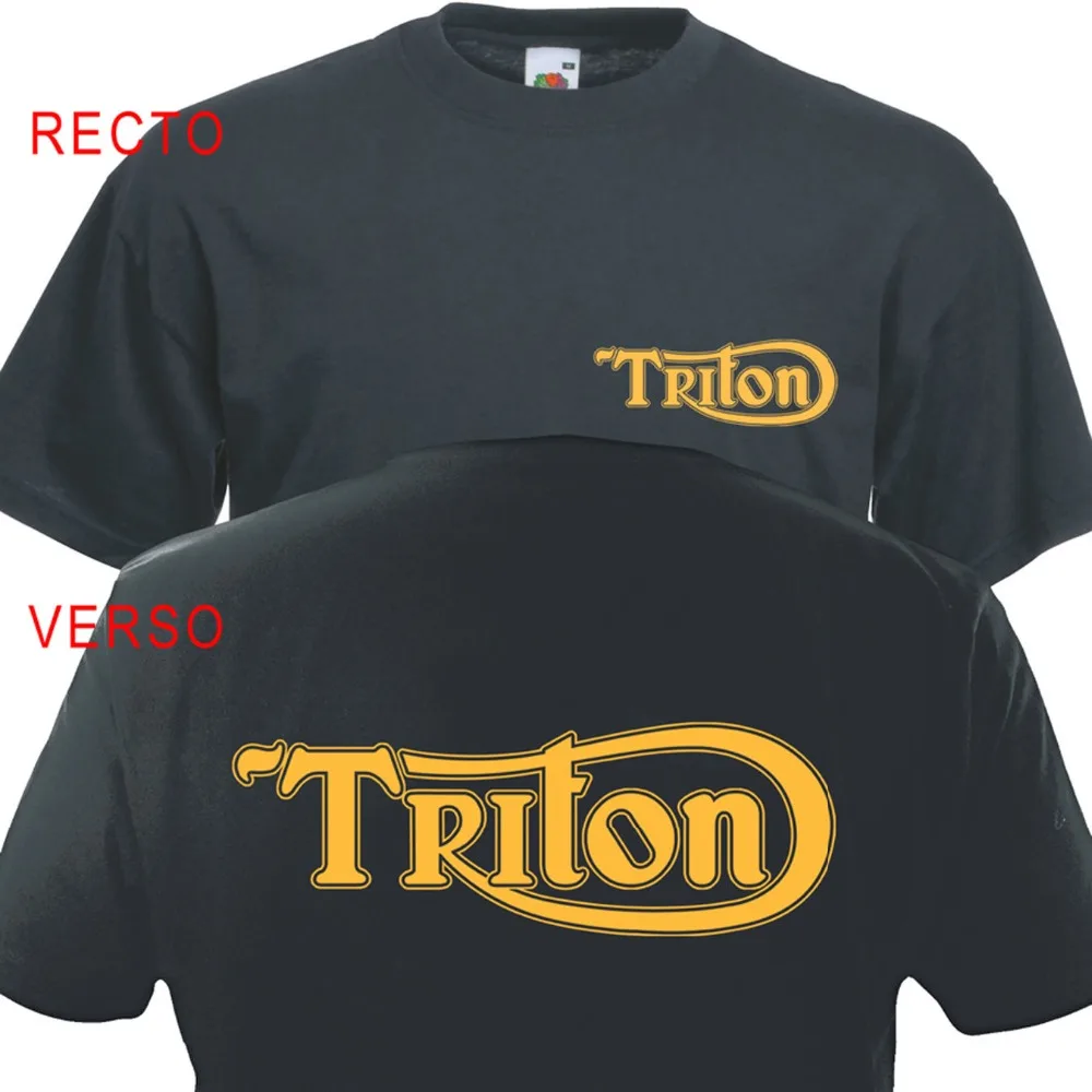 cheap Triton Vintage Custom Motorcycle Cafe Racer Motorrad Retro Fashion New Top Tees Tshirts Novelty O Neck Tops 80S T Shirts