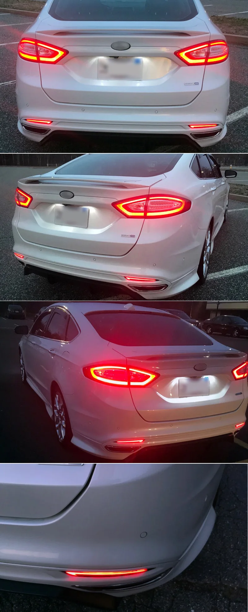 Многофункциональный светодиодный светильник-бампер для Ford Mondeo Fusion 2013- SNCN, задний противотуманный фонарь, тормозной светильник, сигнальный светильник поворота, отражатель