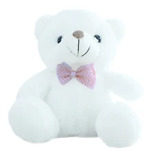 1 шт. Для женщин пара Для детей Плюшевые игрушки плюшевый медведь, куклы игрушки со светодиодной вспышкой галстуком-бабочкой разные цвета диванная подушка домашний декор