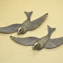 5 шт. цинковый сплав Подвеска под бронзу, старину покрытием птица подвеска Подвески, иных металлических ювелирных изделий подходит DIY 41*72 мм 1444