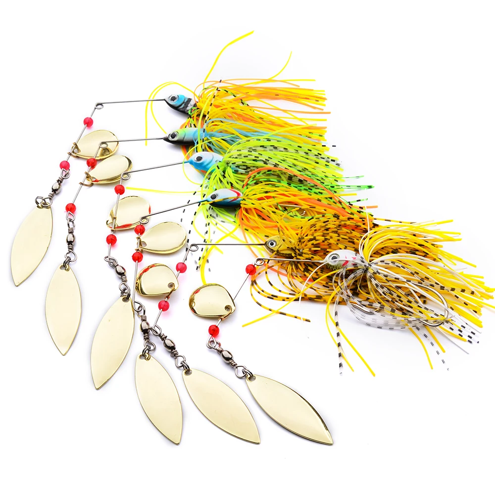 PROBERS Esche Da Pesca 6 Disegno Fishing Tackle 6 Colore Spoon Esche Da 6 pz lotto Spinner Lure Fishing Lure di Pesca Con Esche in PROBERS Esche Da Pesca 6