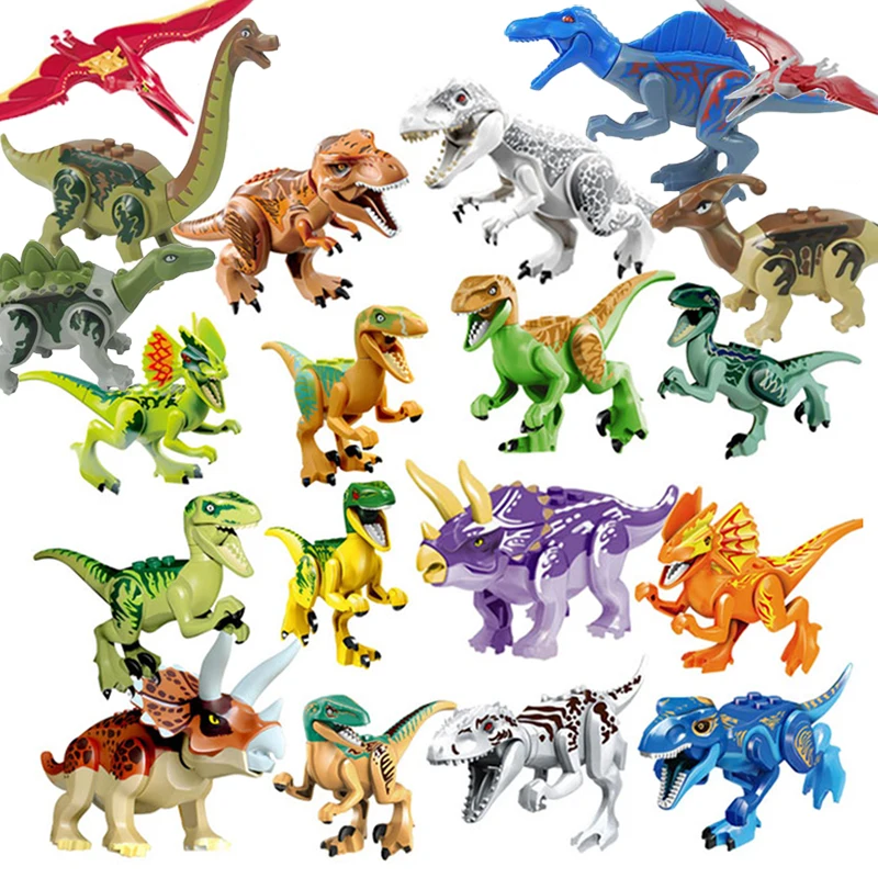

2019 Legoings Jurassic Dinosaurs World Park Dinosaur Raptor Protection Zone Building Blocks Kids Toy Juguetes Compatible Legoing