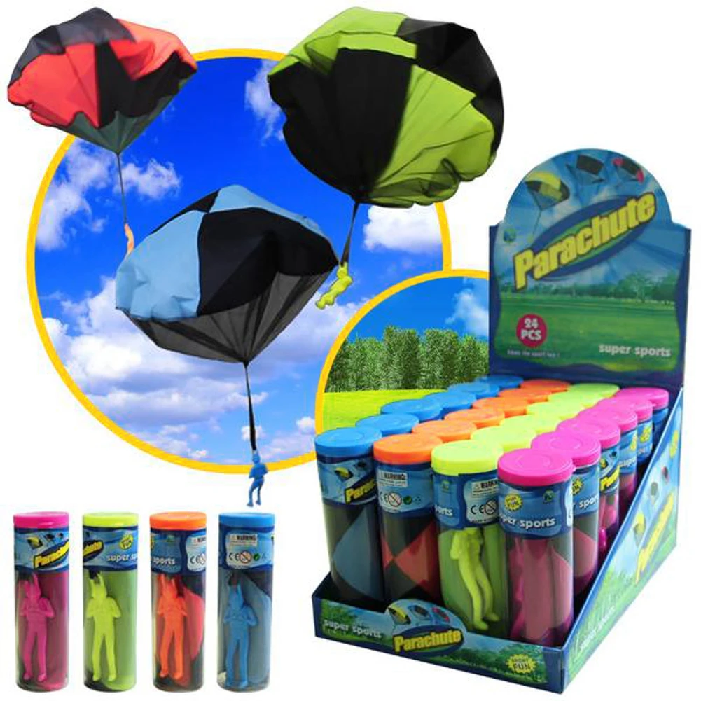 Mini Hand Throwing Parachute Outdoor Sports Fly Toy Educational Kids Playing Soldier Parachute Fun Flying Toy for Children