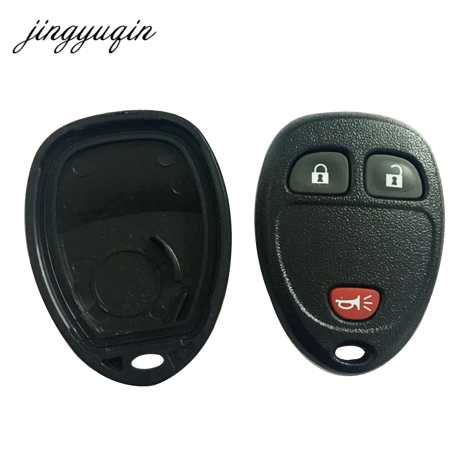 JINGYUQIN 20PCS/LOT 3 BUTTONS CAR KEY SHELL FOB ENTRY KEYLESS CASE FOR BUICK FOR GMC CHEVROLET ENCLAVE 2009-2014 REMOTE COVER