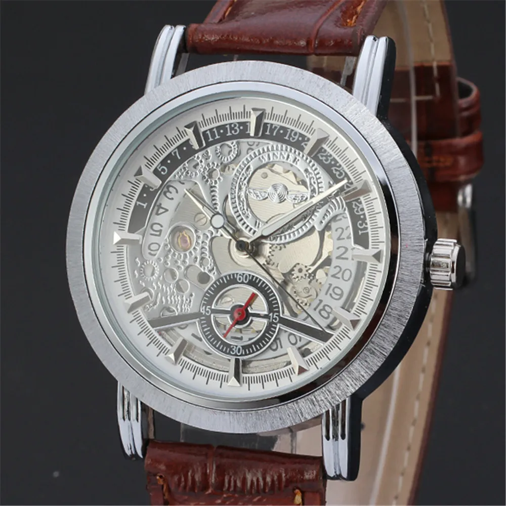 

WINNER Mens Wrist Automatic Watch Men Top Brand Luxury Clock Business Army Mechanical Watches Sport Military Clocks Gift 068