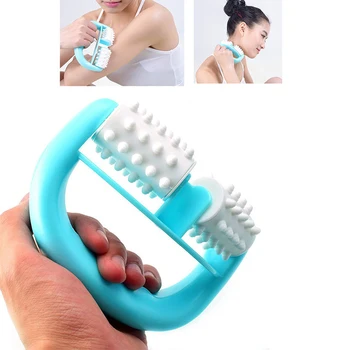 

1Pc Blue D Type Fat Control Roller Massager Cellulite Leg Abdomen Neck Buttocks Fast Anti Cellulite Face Lift Tools