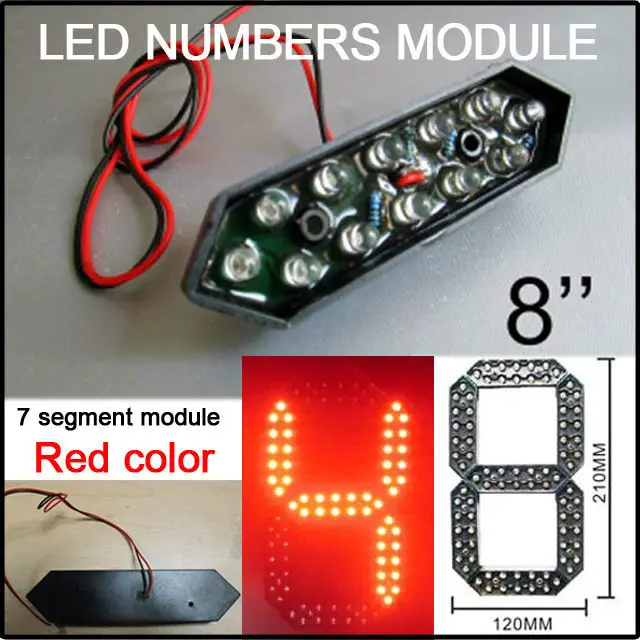 

8" red color led digita numbers module,led gas price,led sign,advertising board,led billboard,led temperature and time display